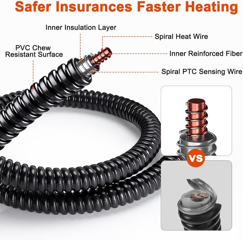 SHU UFANRO Pet Heating Pad, Waterproof Heated Dog Cat Bed with 11 Adjustable Temperatures & 24H Timer, Auto Shut-Off, Chew-Resistant Cord, Washable Cover, Indoor Electric Heating Mat, Grey, M(28" x 20") - Image 3